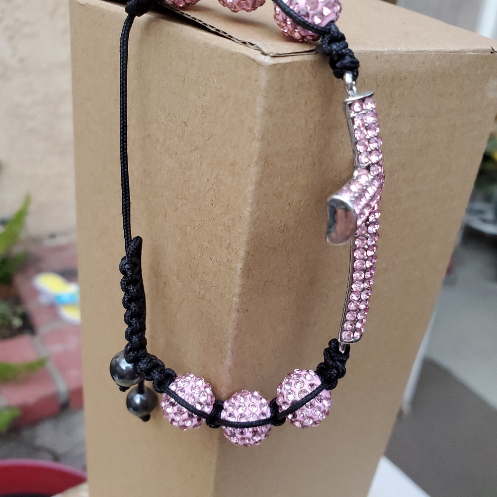 Pink Rhinestone Cross Bracelets - Picture 3 of 3